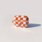 [AirPods] 108 CHECKER BOARD_blue orange_ozes(glossy-hard)