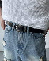 ネクスト30mmクロームウエスタンベルト / NEXT 30mm Chrome Western Belt