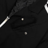 [UNISEX] Satin-Trimmed Padded Racing Jacket (Black)