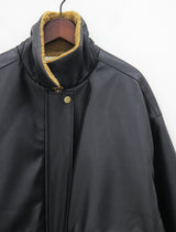 ウールレザージャンパー / Wool leather jumper (2color)