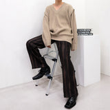 SK オーバサイズフィットショルダーボタンニット/SK Oversized Fit Shoulder Button Knitwear (4 colors)