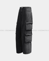 OWN Pantheon Solid Cargo Pocket Denim Pants (2 colors)
