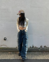 Crop hood knit
