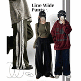 Lar Banding Track Line Wide Pants