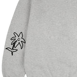 [UNISEX] エルボーツードローイングラインフラワースウェットシャツ