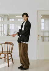 サイドバルーンパンツ / unisex side balloon pants brown