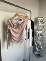 ユーエルボートネックシャーリング長袖Tシャツ
