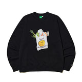 スマイルプリントスウェット/SMILE PRINTING MTM BLACK