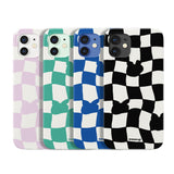 Checkerboard Green Iphone Hard case (6674345295990)