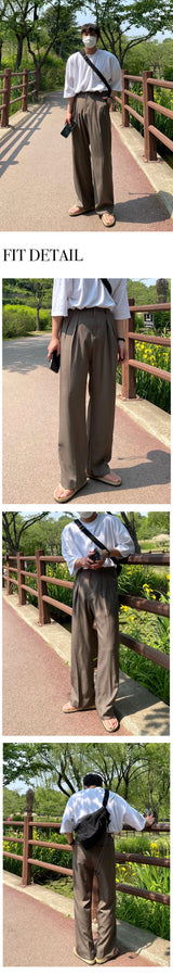 マインミニマルツータックワイドスラックス