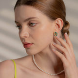 2022パントンドーナツマーブリングピアス/2022 Pantone Doughnut Marbling earring (BG)