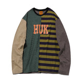 HUKミックスストライプL/SL Tシャツ[2カラー］