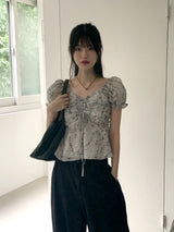 Senko Pleated Incision Leather Shoulder Bag