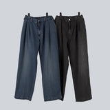 バルーンバンディングワイドジーンズ/Balloon banding wide jeans