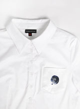 ローズシンボルクロップシャツ / ROSE SYMBOL CROP SHIRT #NAVY