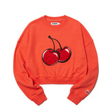 キルシービッグチェリーブークレクロップ丈トレーナー／BIG CHERRY SWEATSHIRT KA [PINK] (6656308412534)