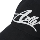 SCRIPT LOGO CHAIN EMBROIDERY WASHING BALL CAP BLACK