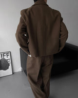 CR Youth shuffle two-tuck wool wide pants (3 colors)