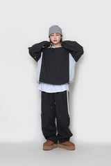 2wayナイロンスェットシャツ / two-way nylon sweatshirt