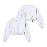 STGM CROPED CREWNECK(FEMALE) BLACK / WHITE MELANGE