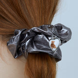 TEDDY METAL SCRUNCHY (DEEP GREY)