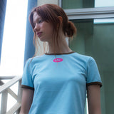 サークルロゴクロップT / CIRCLE LOGO CROP TEE_BLUE