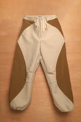 アシンメトリーウェーブパンツ / ASYMMETRIC WAVE PANTS-BROWN ECRU