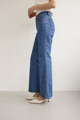 スパンロングブーツカットデニムパンツ / SAND BLUE JEANS / SPAN LONG BOOTSCUT DENIM PANTS