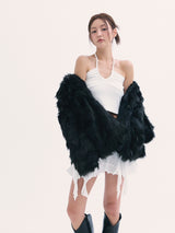 Popo fur jacket BLACK