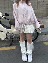 リボンストリングレッグウォーマー / Ribbon String Leg Warmer