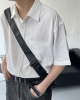 リネンバイオショートスリーブシャツ / UN275 Linen Bio Short-Sleeved Shirt (4 colors)