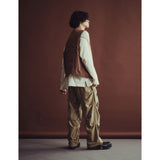 ピグメントウォッシュドクリースパンツ / PIGMENT WASHED CREASE PANTS_CAMEL BROWN