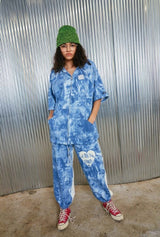 パッチフードジップアップ/patch hood zipup_light blue