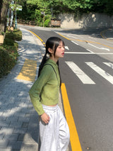 イルミボカシセミクロップフードニット