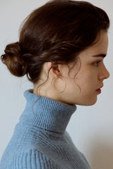 [14K] Slim Hoop Earrings (L)