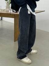 ナーブスノーブルーセミデニムパンツ / NERB SNOW BLUE SEMI DENIM PANTS(ONE COLOR)