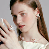 パールリボンネックレス / [925 SILVER] Pearl Ribbon Necklace