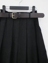 クリーンベルトロングスカート/Clean belt long skirt (2color)