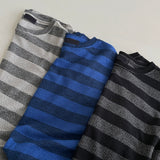 ストライプパンチロングスリーブニット / STRIPED PUNCHING LONG SLEEVE KNITWEAR(3COLOR)