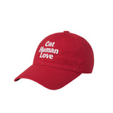 CAT HUMAN LOVE BALL CAP_RED