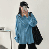 Laty ソフト刺繍レタリングシャツ