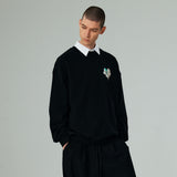 ハートプリンティングスウェット/HEART PRINTING SWEAT SHIRT-BLACK