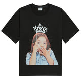 ADLV ベイビーフェイス半袖Tシャツ BLACK TIARA