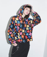 ドリームライクフラワーフードTシャツ/ dreamlike flower hood t-shirt - BLACK (4435429621878)