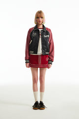 ドゥードゥルチェリースタジアムクロップジャンパー ／DOODLE CHERRY STADIUM CROP JUMPER [BLACK]