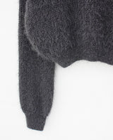 チャコールププVネックニット/Charcoal Pupu V-neck Knit