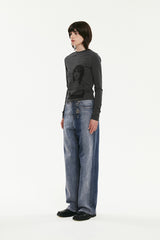 キルシーシネマグラフィックロングTシャル／KIRSH CINEMA GRAPHIC LONG SLEEVE T-SHIRT [CHARCOAL]