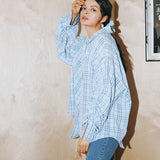 CHECK SHIRRING BLOUSE_L/BLUE (EEOO1BLR02W) (6541196492918)