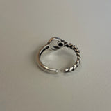 クレセントムーンレイヤードリング / crescent moon layered ring (925silver)