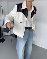 クリントウェスタンブルーベル/YM Clint Western leather Cotton Jacket (2 colors)